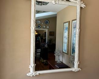 #44 - $150 - Vintage Palm Beach style asparagus mirror 30wx51t