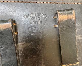 #124 - $195 - German Kernk Berlin 1930s leather holster