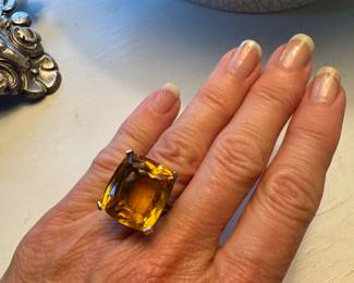 Large Citrine ring on 14kt gold size 5 1/2 $550
