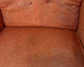 #76 - $80 - Orange vintage glider - Lazy boy 30wx28dx35t