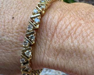3 ctw diamonds tennix bracelet on 14kt gold