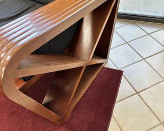 #1 - $1,450 - MCM 1950's Set handcrafted in Panama made of Honduras mahogany. corner loveseat/chair/side table & coffee table - Loveseat: 56wx31dx35t - chair: 30wx32dx38t - side table: 46wx46dx21t - coffee table: 41wx21dx18t MCM made Honduras mahogany 1960's two armchairs 34wx32dx34t