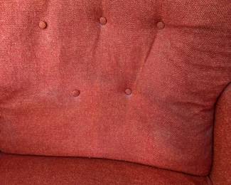 #76 - $80 - Orange vintage glider - Lazy boy 30wx28dx35t