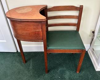 #95 - $80 - Telephone stand & chair 31wx14dx30t