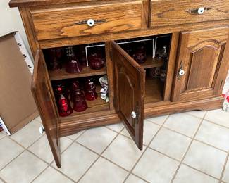 #16 - $400 -Oak China cabinet from Michigan 48wx18dx78t purchased in 1987
