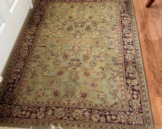 #45 - $38 - Entry way carpet - green 3'10x 5'9"