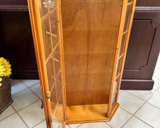 #23 - $120 - Hand made pine Curio cabinet 23wx6dx38t with shelves