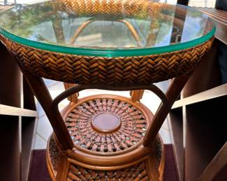 #11 - $44 - Side Ratan table round 20rx22t