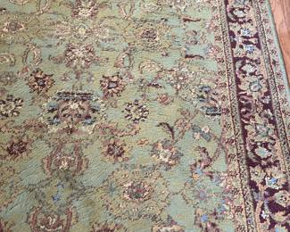 #45 - $38 - Entry way carpet - green 3'10x 5'9"
