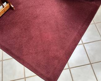 #14A - $60 - Solid burgundy area rug 144x144