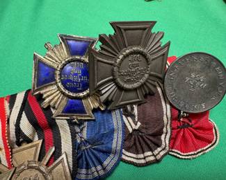 #126 - $786 - German WW II medal bar - 6 medals