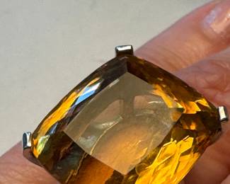 Large Citrine ring on 14kt gold size 5 1/2 $550