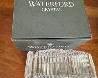 #35 - $30 - Waterford crystal clock with box 5t