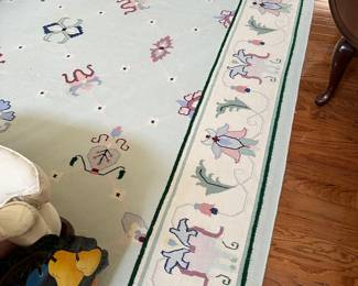 #31 - $280 - Cotton rug in pastel colors 104x139