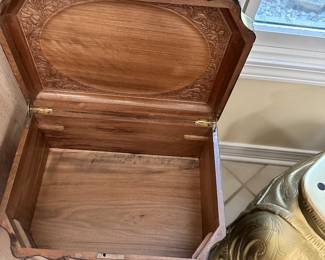 #3 - $ 400 - Rare carved box Art deco period 17wx12dx18t