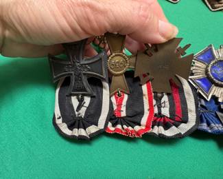 #126 - $786 - German WW II medal bar - 6 medals
