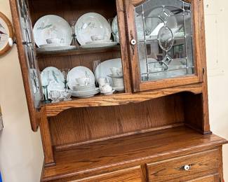 #16 - $400 -Oak China cabinet from Michigan 48wx18dx78t purchased in 1987