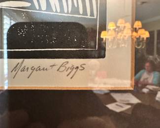 #61 - $60 - Margaret Biggs (local artist) Black & white numbered print 1/25 "At the Mouth" 21wx18t