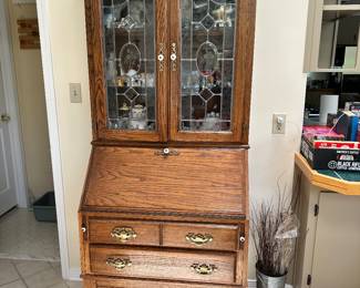 #15 - $400 - Oak secretary with drop front from Michigan 32wx20dx77t purchased in 1987