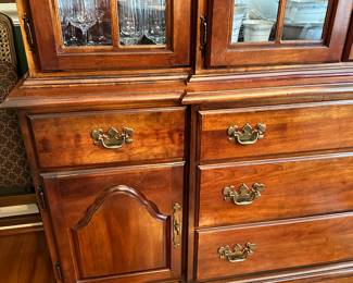 #52 - $650 - American drew china cabinet 64wx19dx88t from 1982