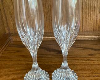 #131 - $180 - Massena Baccarat crystal champagne flutes