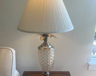 Pair of pineapple lamps
