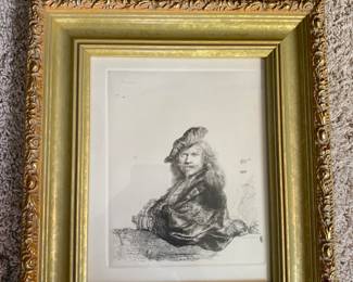Rembrandt Appuye Etching w/COA by AmandDurand