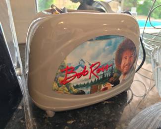 Whimsical Bob Ross Toaster! Perfect White Elephant or gag gift!