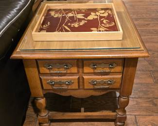 assorted occasional tables, lamps, home decor, etc
