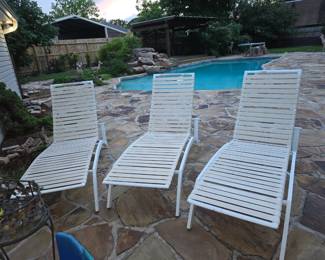 Poolside lounge chairs