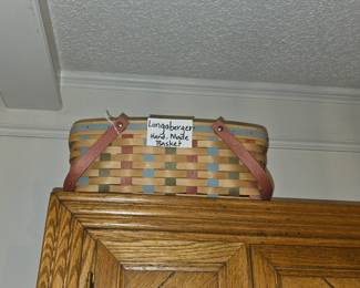 large Longaberger collectible, handmade basket