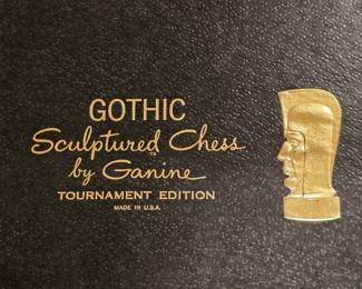 1957 Peter Ganine GOTHIC Sculptured Chess set - Tournament Edition