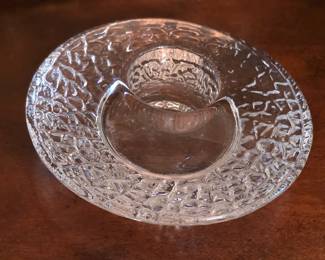Orrefors Swedish Crystal discus votive candle holder