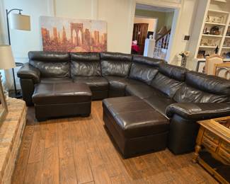 large leather sectional sofa