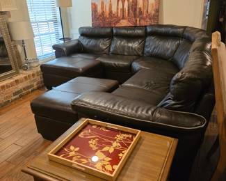 large leather sectional sofa