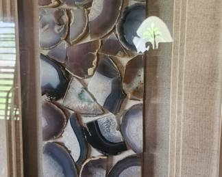 geodes in framed picture