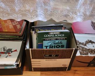 sheet music  by the box