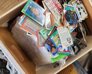 box of baseball cards