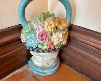 antique cast iron doorstop