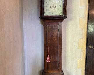 Georgian grandfather clock 82"h x 18.5"x 11"d