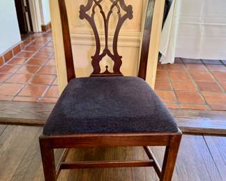 4 Chippendale side chairs - various styles