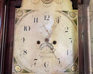 Georgian grandfather clock 82"h x 18.5"x 11"d