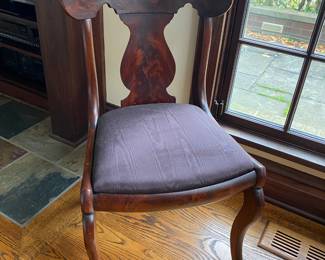 Pair late Empire side chairs