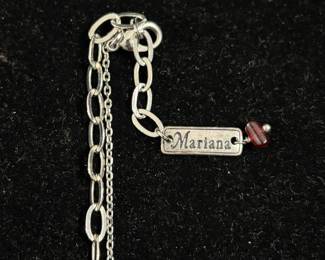 MARIANA Guardian Angel LADY IN RED SIAM Reversible Crystal Necklace