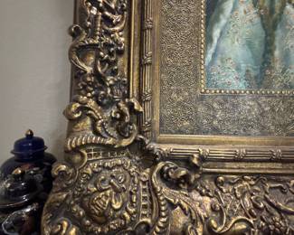 Majestic and Beautiful Timeless Treasure authentict oil painting. Measures 64”H x 51”W. Frame is as beautiful as the painting. Possibly a portrait of the Marie Leszczynska, Queen of France. Comes with a COA. A definite once in a lifetime opportunity for one lucky person. 