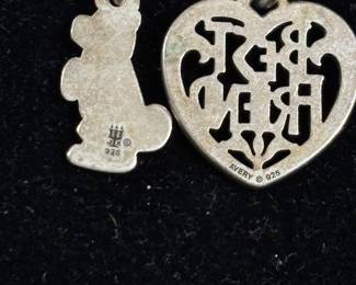 JAMES AVERY 'As you Wish' Black Leather-Sterling Silver Bracelet with dog and best friend charms. 