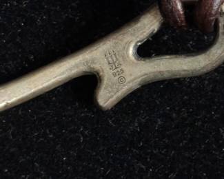 JAMES AVERY 'As you Wish' Black Leather-Sterling Silver Bracelet with dog and best friend charms. Here is James Avery‘s signature “mark.”