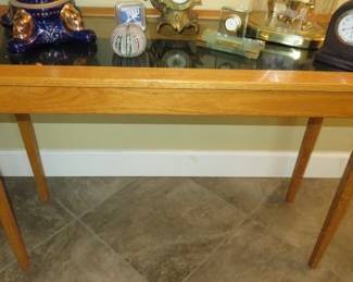 Oak Shadow Box Console Sofa/Foyer Table