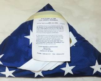 American Flag Flown at the U.S.S. Arizona Memorial March 9, 1998