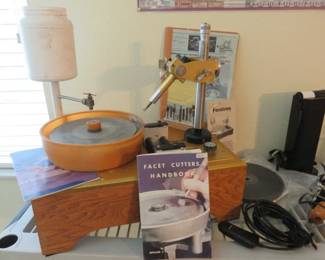 Facetron faceting machine, used for cutting facets on gemstones.